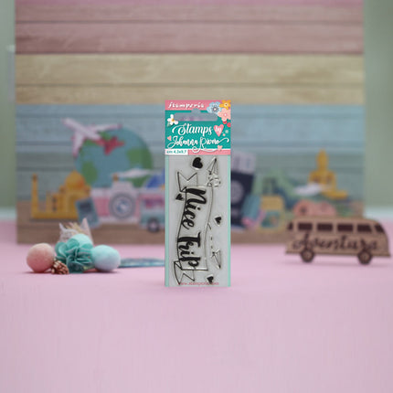 Acrylic stamp cm. 4,3x9,7 Nice trip