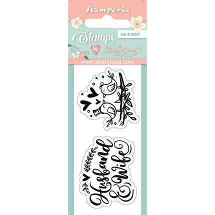 Acrylic stamp cm. 4,3x9,7 Birds